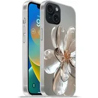 MuchoWow Handyhülle für Apple iPhone 15 Blume - Gläser - Transluzent, Smartphone-Bumper, Print, Handy Schutzhülle Dünn