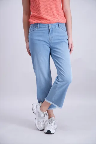 signe nature - Weit geschnittene 3/4-Hose im Casual-Look blau - Gr. - 46