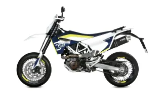% % Sport Auspuff Oval BLACK Storm by MIVV Husqvarna 701 Supermoto/Enduro Bj. 2017-2020 EURO4 + ABE