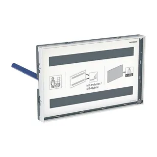 Geberit Omega Abdeckplatte 115088001 kundenspezifisch, flächenbündig, mit Sichtrahmen