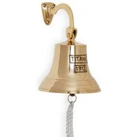 Moritz Glocke Titanic Wandglocke Messing Tür Glocke Schiffsglocke 30 cm incl.Seil, Bronzefiguren Bronze Skulptur Figur Kunstwerk Dekoration Statue