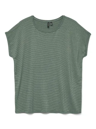 VERO MODA - VMLAVA GLITTER SS TOP STRIPE LX JRS NOOS - Gr. - L