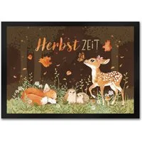 speecheese Fußmatte Tier des Waldes Fußmatte in 35x50 cm mit Spruch Herbstzeit