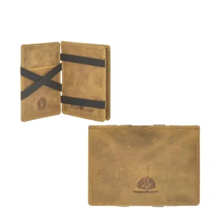 Minimalistisches Magic Wallet mit Münzfach aus Leder in sahara tan | Greenburry. Strukturierte Kartenfächer für Ihren optimalen Alltag von heute.