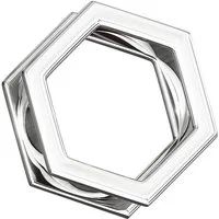 Taffstyle Plug Flesh Schraub Tunnel Hexagon Silber 4mm, Ohrpiercing Ohr Ear Flesh Tunnel Plug Piercing