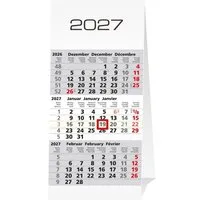 GÜSS Kalender Wandkalender 3-Monats-Tischkalender 10,5 x 20cm Kalendarium 2027