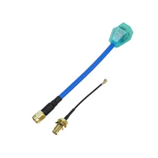 TJRC 5.8GHz Gold-Plated Circularly Polarized Omnidirectional FPV Antenna 2.0 to 3.0dBi SMA Female for 5 Inch FPV Drone V