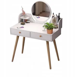 Schminktisch,, Weiß, Holzwerkstoff, 80x73x40 cm, Schlafzimmer, Schminktische