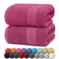 NatureMark Duschtücher 2er-Set Frottier Duschtücher 70x140cm, 100% Baumwolle (2-St), Premium Qualität, DUSCHTUCH, Dusch-Handtuch, 70x140cm, Pink