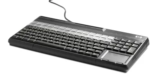 HP POS USB-Tastatur mit Magnetstreifen-Lesegerät | fk218aa#abd | Volle Größe