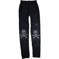 Einkaufszauber Leggings Leggings Skull Totenkopf Strass - geschliffenen Strass-Steine, die im Licht besonders schön glitzern