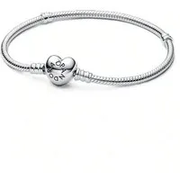 Pandora Charm-Armband Moments Schlangen Gliederarmband mit Herz Verschluss
