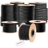 STANKE Seil Polypropylenseil 3mm - 1m Schwarz Tomaten Schnur, Campingleine, Wetterfeste Schnur für Drachen, UV-beständig Outdoor Seil