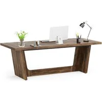 Tribesigns Schreibtisch Computertisch, 180 x 79 x 75 cm Groß PC Tisch Bürotisch Arbeitstisch