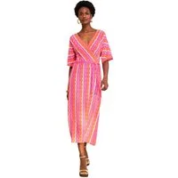 Love & Roses Midikleid Love & Roses Midi-Strickkleid mit Wickelfront (1-tlg)