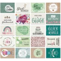 TypeStoff Grußkarten TypeStoff 20er Postkarten-Spar-Set DIN A6 – 20 Sprüchen & Motive