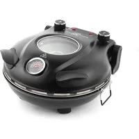Athlix Pizzaofen Elektrischer Pizzaofen 420 °C, Keramik-Pizzastein für Zuhause, 31 cm, 1200 W, regelbare Ober- und Unterhitze