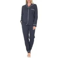Normann Pyjama Normann Damen Schlafanzug in klassischer Optik – auch in Übergrößen