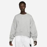 Nike Sportswear Sweatshirt W NSW PHNX FLC OOS CREW extragroßes Rundhalsshirt, mit Langarm-Design, aus Phoenix Fleece
