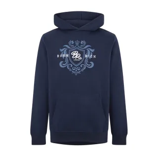 Born Rich - Hoodie zum Überziehen für Herren, Langärmlig (Blau)