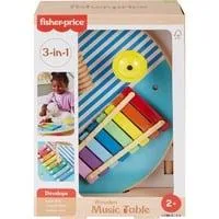 Holz-Musiktisch mit 3 Percussion-Instrumenten, Musikspielzeug
