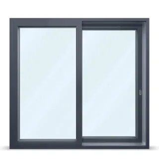 Terrassentür Anthrazit, aluplast Ideal Smart-Slide-System, Anthrazit ähnlich RAL 7016, 1600x1500 mm, individuell konfigurieren