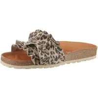 VERBENAS Rocio Roda Pantolette Sommerschuh, Flat mit geschwungenen Laschenstoff