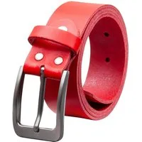 COLOGNEBELT Ledergürtel OM411-SL-Rot MADE IN GERMANY, Rot Kürzbar, 100 % Echtleder, Unisex