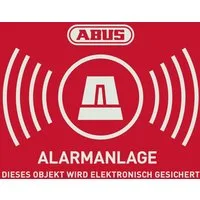 ABUS Aufkleber Abus Warnaufkleber Alarm AU1312 74 x 52,5 mm