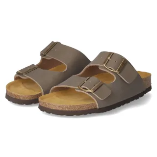Beliana Pantoletten  Taupe - Gr. 36 -  Leder und Textil