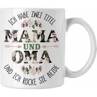 Trendation Tasse Mama und Oma Tasse Geschenk für Oma Weihnachten Geburtstag Lustige