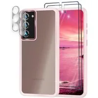 Nalia Smartphone-Hülle Samsung Galaxy S23 Plus 16,8 cm (6,6 Zoll), Hybrid Hülle Semi-Transparent Matt / 2x Display- & Kameraschutz / Case