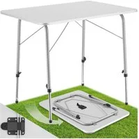 tectake Campingtisch Julian (1-St., 1 tlg), Stufenlos höhenverstellbar