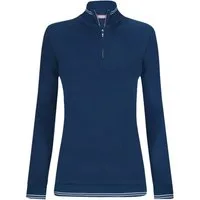 Felix Hardy Stehkragenpullover Strickpullover mit halbem Reißverschluss