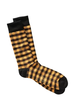 Mey & Edlich Herren Raster-Socke Gelb 80 % Baumwolle, 20 % Polyamid