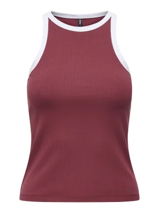 ONLY - ONLVELA LIFE S/L TOP JRS ruby wine - Gr. - L