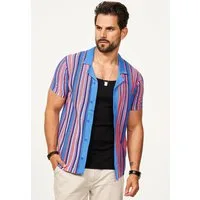 SOULSTAR Poloshirt im Cardigan Vintage Summer-Look für Herren Kurzarm Strick Polo-Hemd Cardigan T-Shirt