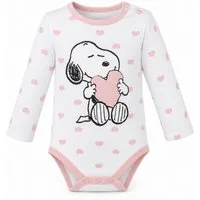 Snoopy Langarmwickelbody Snoopy Love Baby langarm Strampler Bodie Gr. 68 bis 92