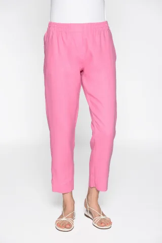 CLARINA - Hose, gerades Bein, 7/8 Länge pink - Gr. - 44
