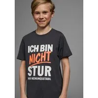 KIDSWORLD T-Shirt ICH BIN NICHT STUR Kurzarm, mit Rundhalsausschnitt, mit trendigem Aufdruck