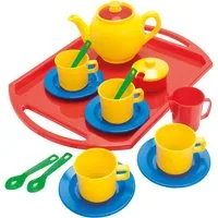 dantoy Spielgeschirr Teeservice inklusive Tablett, (18-tlg), Made in Europe