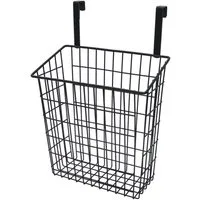 Spetebo Hängekorb Metall schwarz für Schranktüren (Anzahl, 1 St., Stück), Platzsparende Aufbewahrungslösung