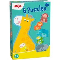Haba Puzzle 6 erste Puzzles Tierfamilie, 12 Puzzleteile