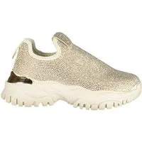 Laura Biagiotti Sneaker Bequeme Damensneaker beige mit Goldakzenten und