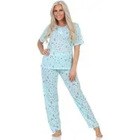 EloModa Pyjama Damen Pyjama zweiteiliger Schlafanzug Pyjama-Set, M L XL 2XL (2 tlg)