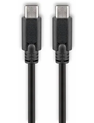 GOOBAY USB 3.2 Typ C Anschlusskabel 38873, C/C, 1 m, schwarz