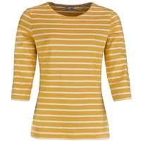 modAS 3/4-Arm-Shirt Damen 25902 Bretonisches Shirt Streifen - Gestreiftes Rundhalsshirt Maritimer Ringellook, Streifenshirt Baumwolle (ca. 225 g/m), Rundhals