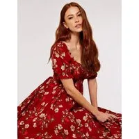 Apricot Maxikleid Maxi-Sommerkleid mit Tassel