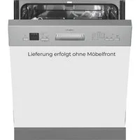 exquisit teilintegrierbarer Geschirrspüler 6312 EGSP6312-EB-030E inox, 11 l, 12 Maßgedecke, 12 Maßgedecke & flüsterleise 49 dB – stark und angenehm ruhig