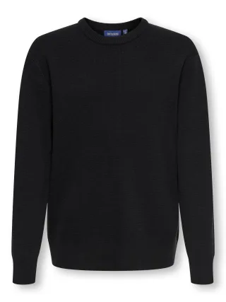 KIDS ONLY - OSJTING RLX CREW NECK KNIT Black - Gr. - 176